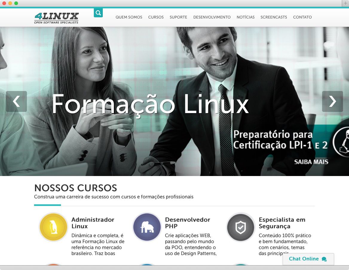 Projeto desenvolvido em Drupal para 4 Linux Projeto desenvolvido em Drupal para 4 Linux