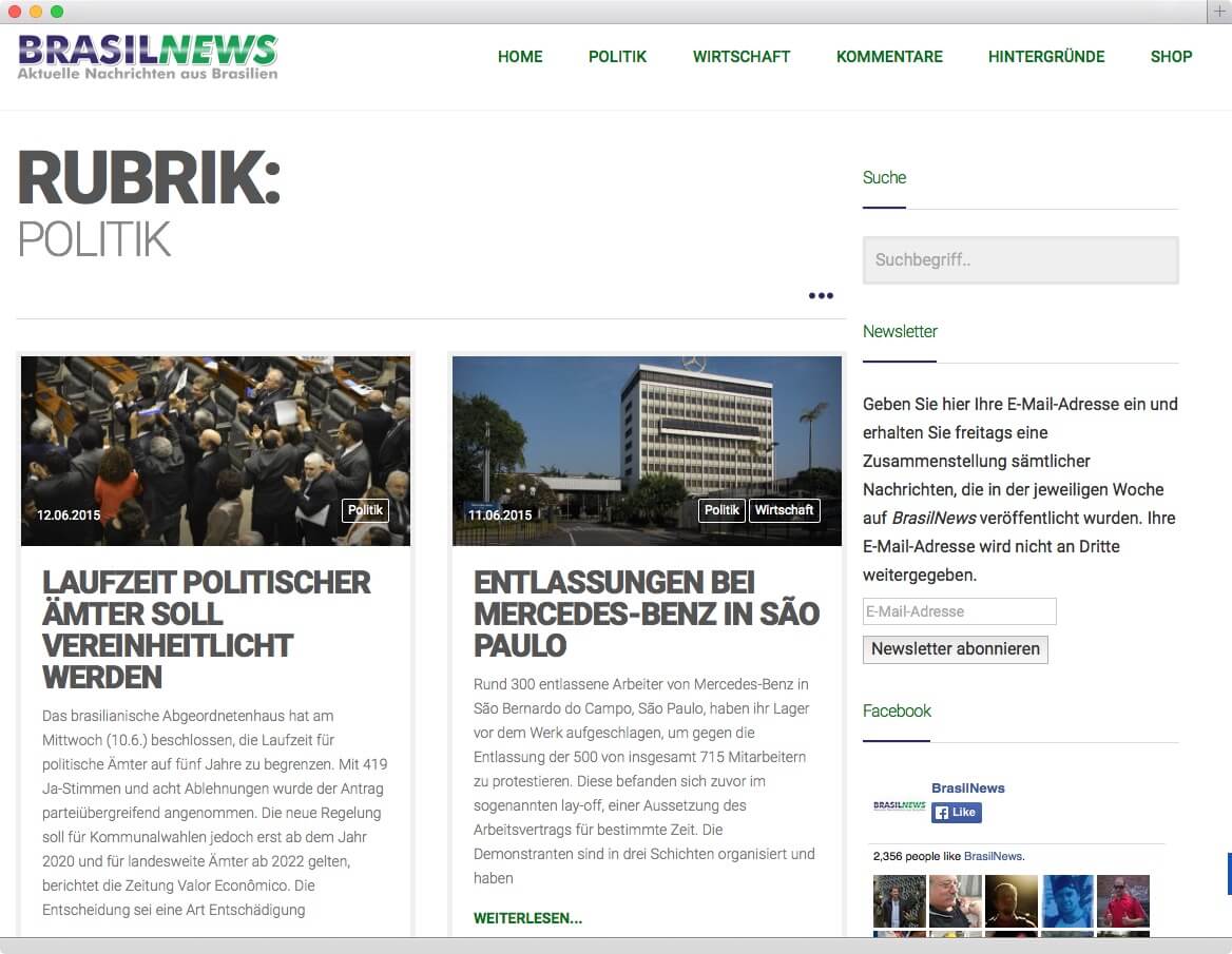 Redesign WordPress - Brasilnews.de - Categoria Redesign WordPress - Brasilnews.de - Categoria